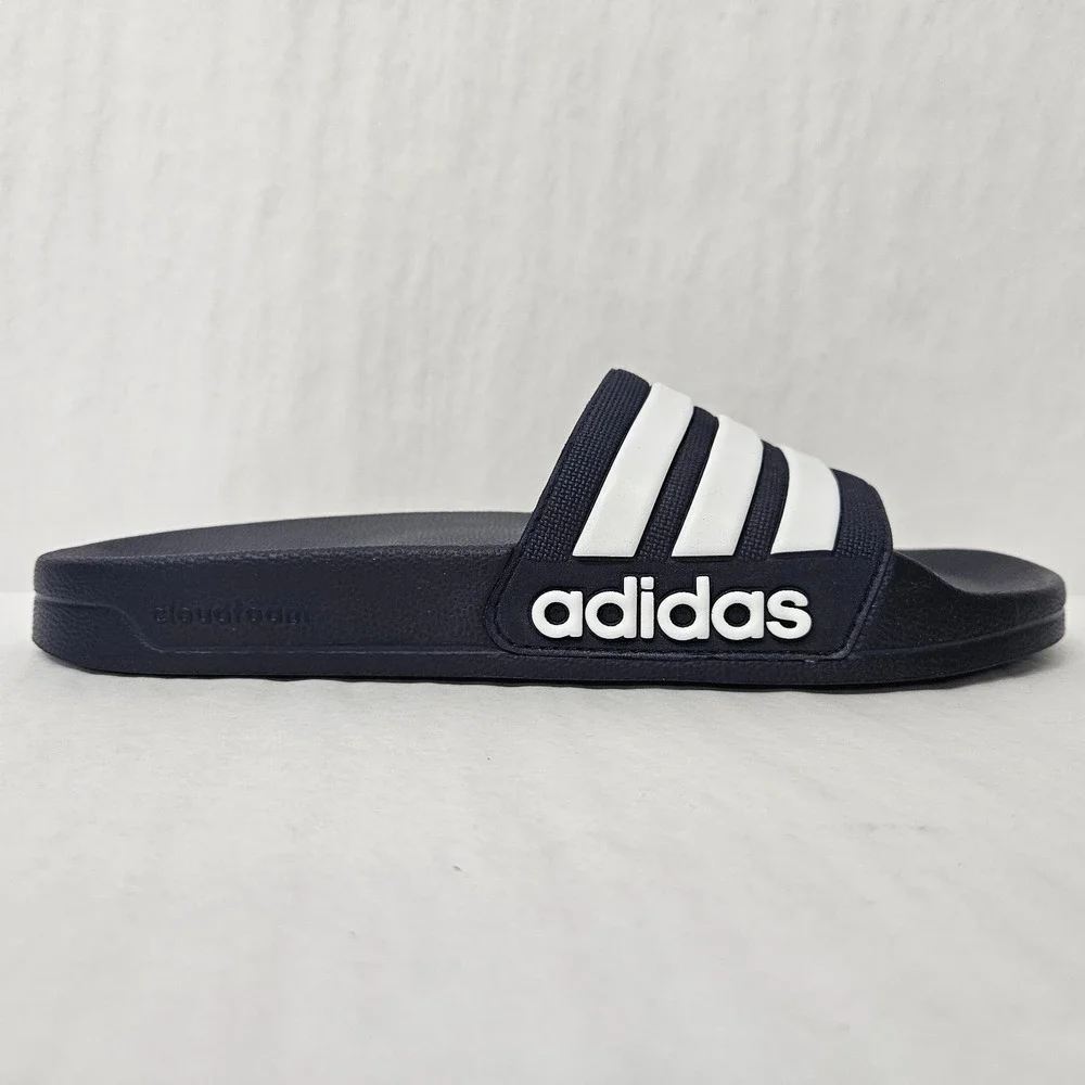 Adidas Adilette Shower Slide Sandals GZ5920 Navy Blue White Mens Size 10